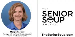 Margie Hackett is a 36-year veteran of Suburban Hospital in Bethesda, Maryland, where she manages transitional care and population health.