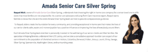 This is an image of Amada Senior Care, the number one Silver Spring Home Health Care company in Silver Spring, Maryland.