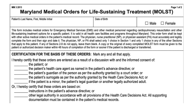 The 2023 Complete Guide to Completing the Maryland MOLST form - The ...