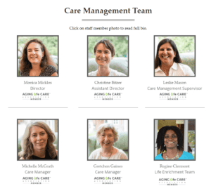 This is an image of the Seabury Resources for Aging Case Management Team 