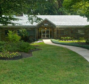 This is an external photograph of Althea Woodland Nursing Home, located in Montgomery County, Maryland. 