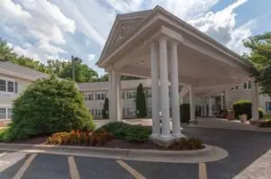 This is an external photograph of Sterling Care Bethesda, a Montgomery County, Maryland nursing home. 