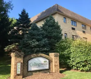 This is an external photograph of Collingswood Rehabilitation and Healthcare Center, a Montgomery County, MD nursing home. 