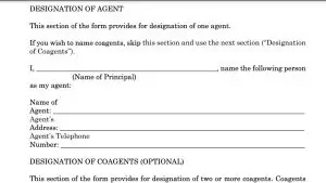 This is a screenshot of a Maryland Power of Attorney statutory document.